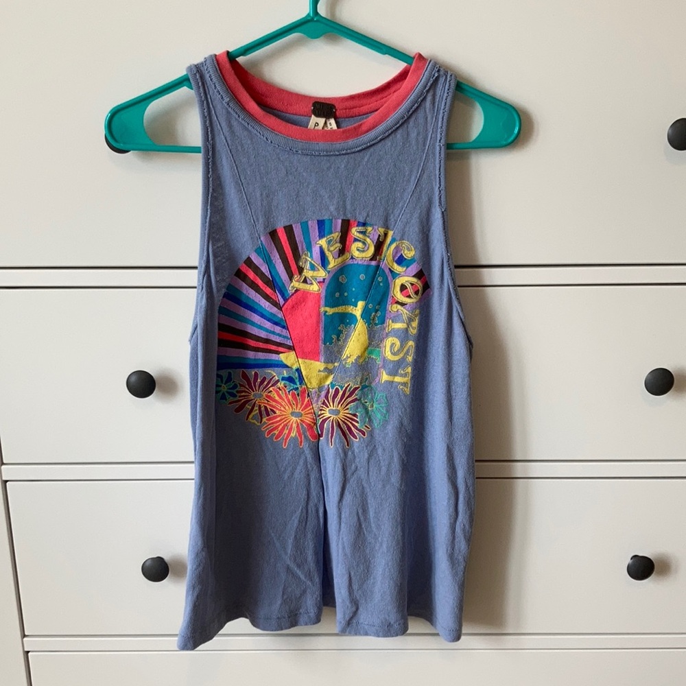Free people west coast graphic tank top (S)